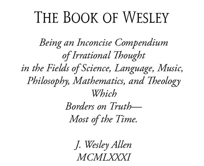 The Book of Wesley